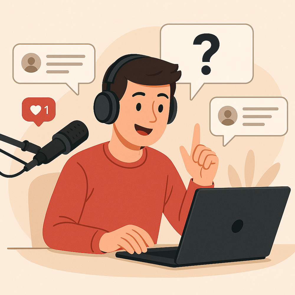 1 / 1 – Reply to comments, ask viewers questions, and encourage feedback.png
