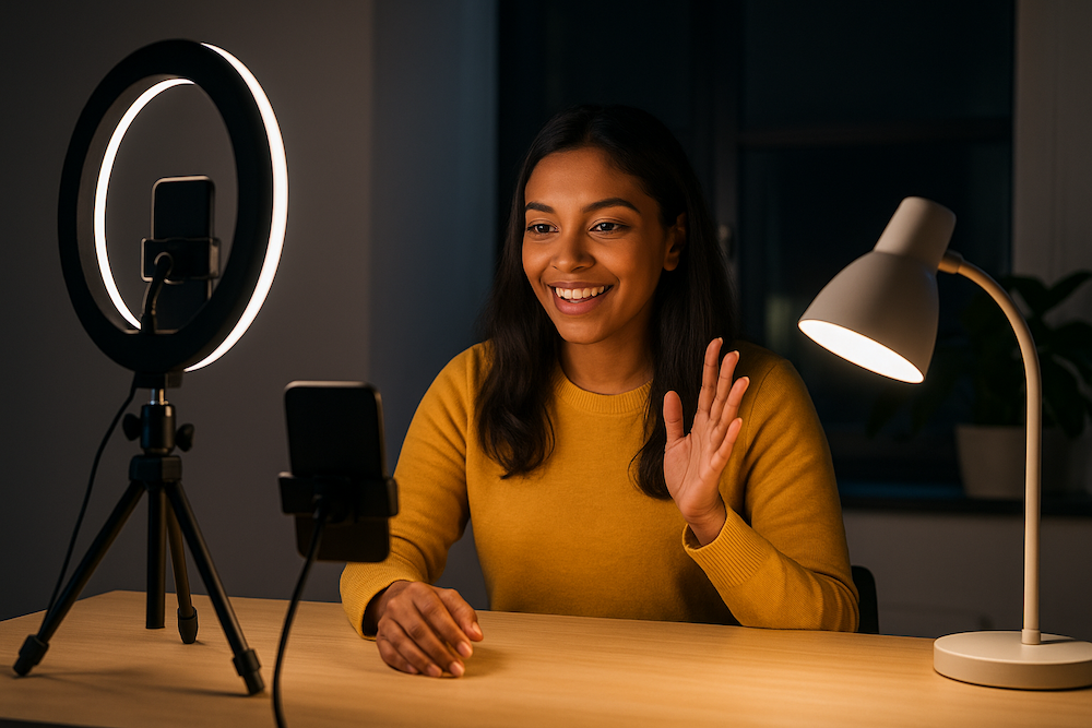 filming-at-night-use-a-ring-light-or-even-simple-desk-lamps-with-white-bulbs